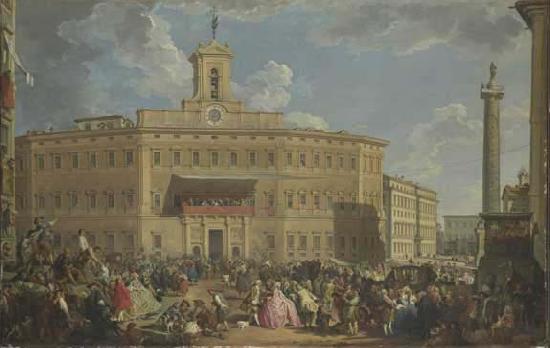 Giovanni Paolo Pannini The Lottery at Palazzo Montecitorio Sweden oil painting art